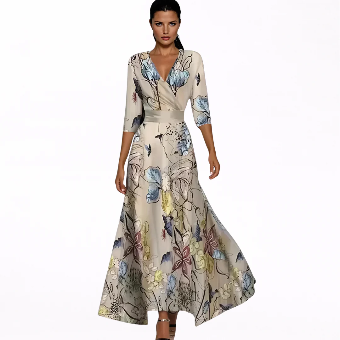 Amelie | Robe Maxi Florale Élégante