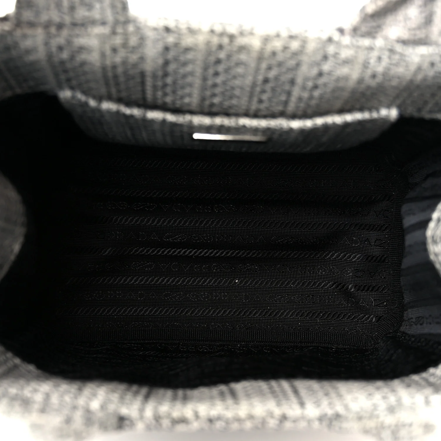 Jacquard Logo Ricamo Embroidered Small Tote Black Talco