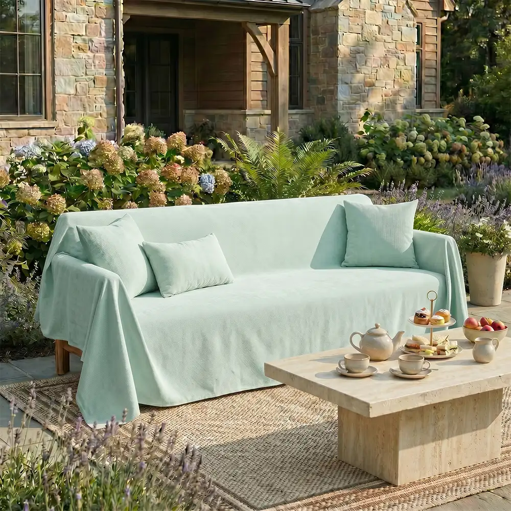 Soft and Waterproof Scratch-Resistant Non-Linting Throw Outdoor Couch Cover
