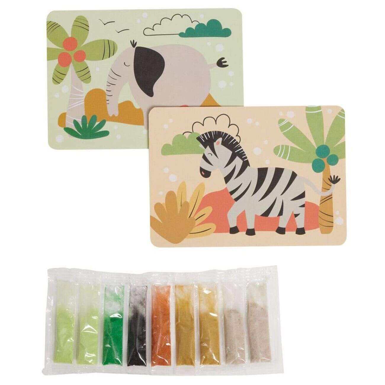 Activité image sable coloré x3