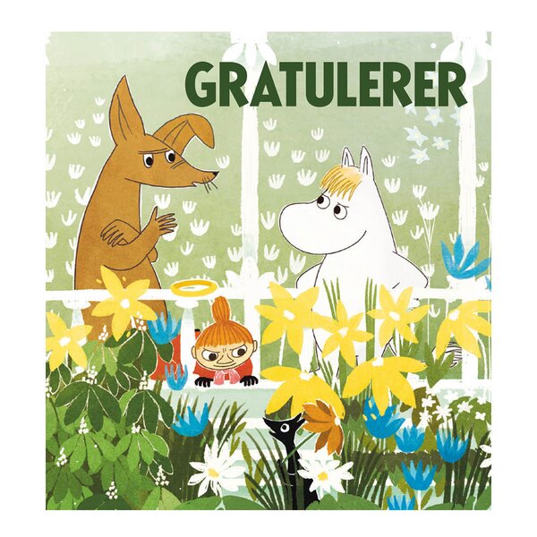 Mummi dobbeltkort 7,5x7,5 cm Gratulerer