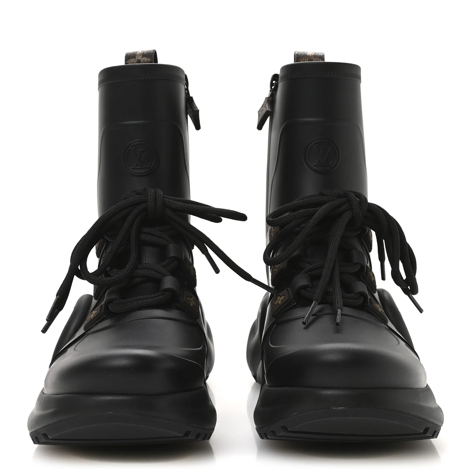 Mat Rubber Monogram LV Archlight Sneaker Boots 38 Black