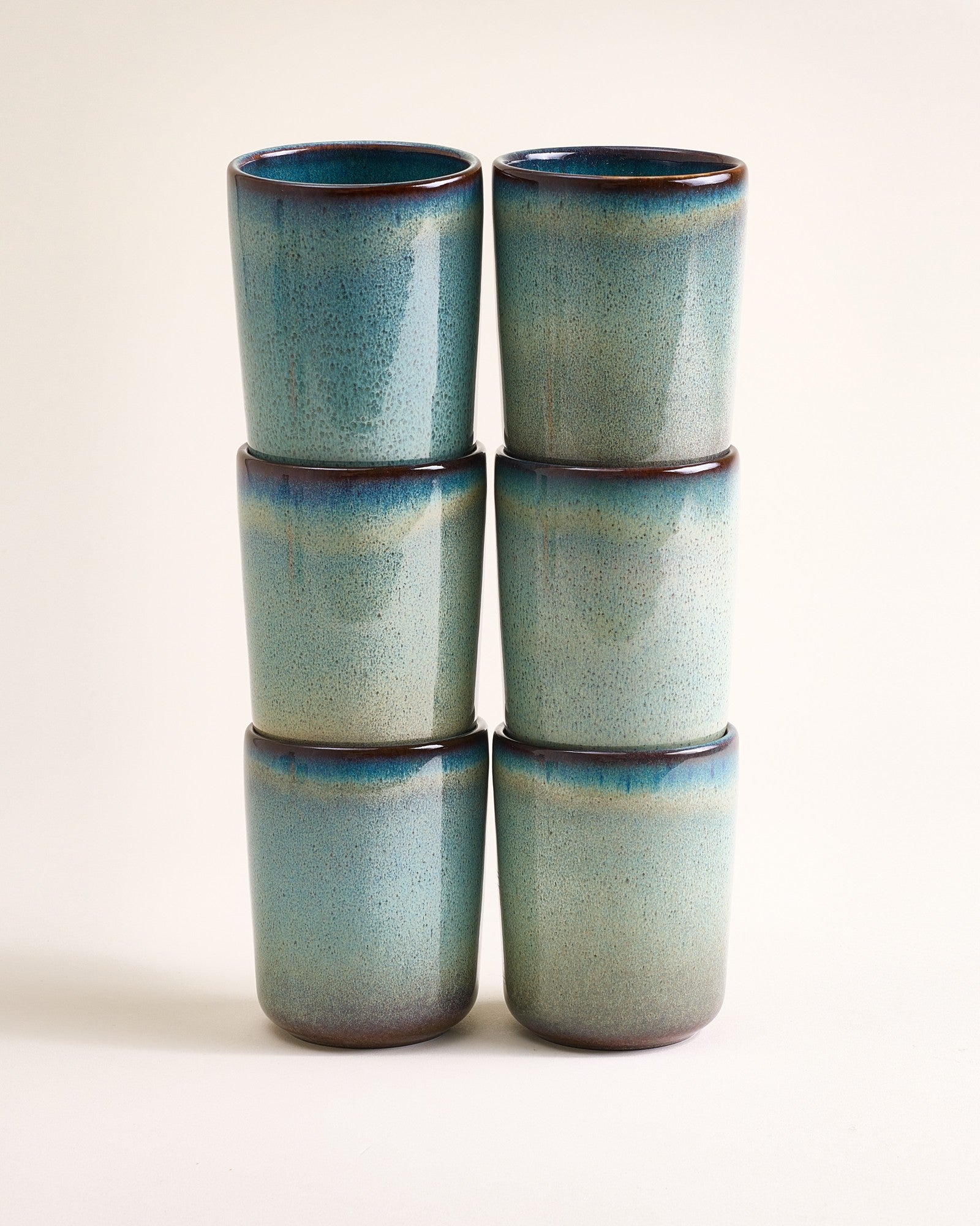 MADEIRA - LARGE CUP GREEN-BLUE SET OF 6