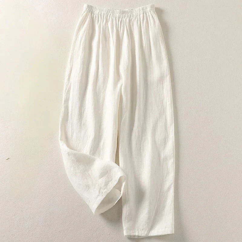 Amalia | Pantalon fluide en coton et lin