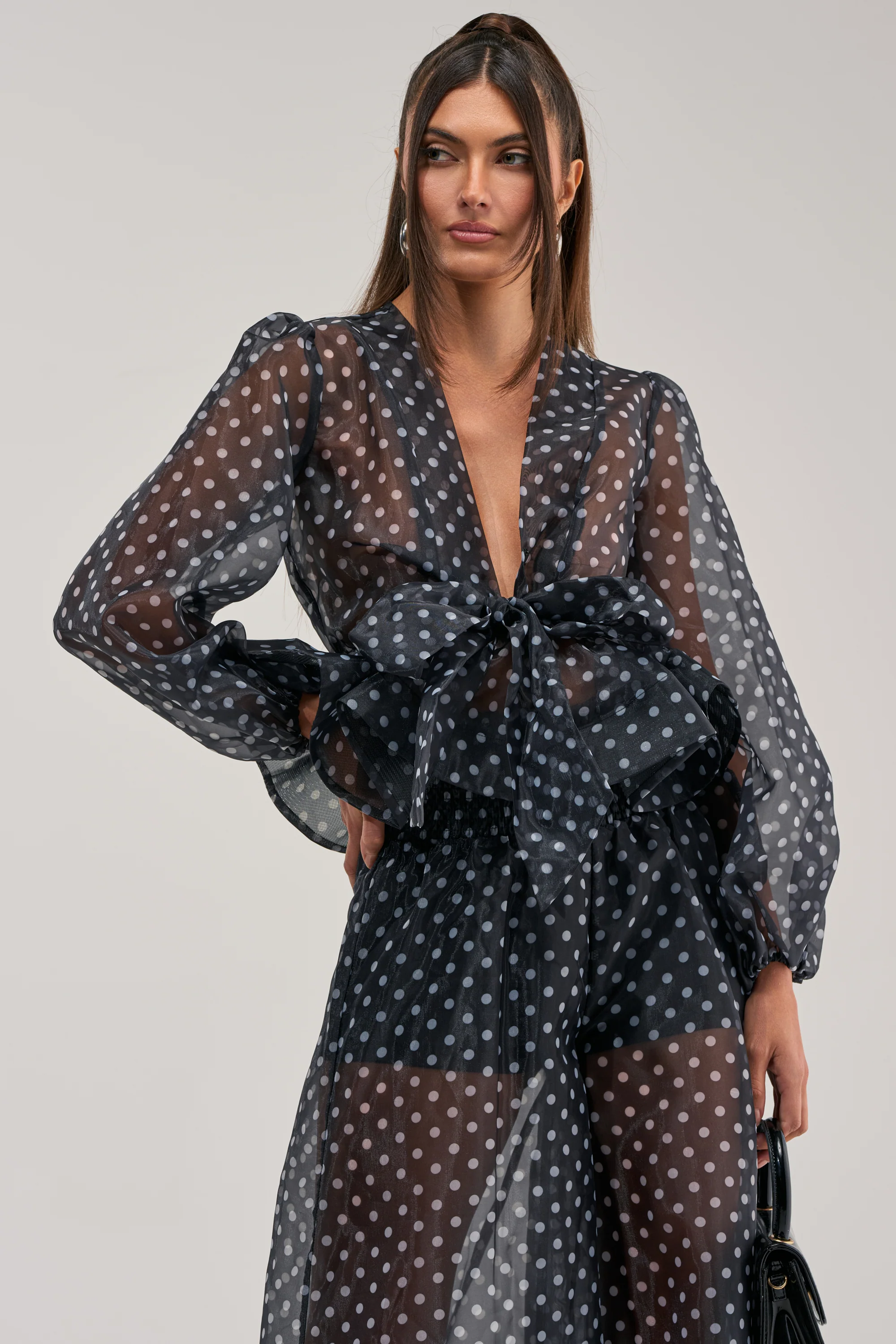 PRETTY GIRL POLKA DOT BLOUSE - Akira Store