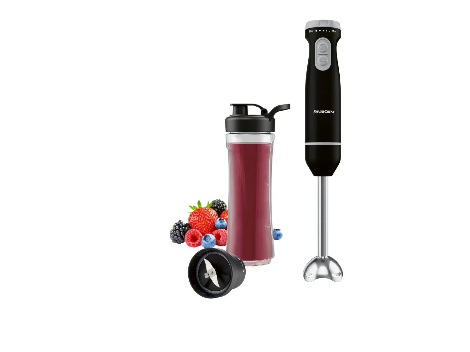 SILVERCREST KITCHEN TOOLS Mixeur plongeant avec appareil  smoothie, 600 W