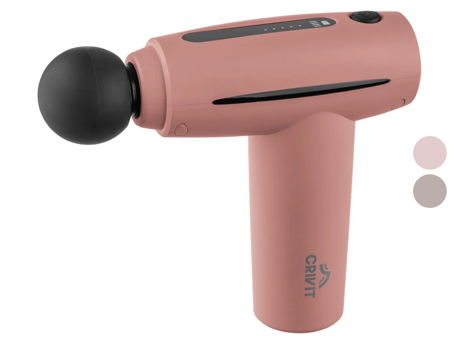 CRIVIT Mini-pistolet de massage CMMG 3.7 A1, 4 ttes, 5 vitesses