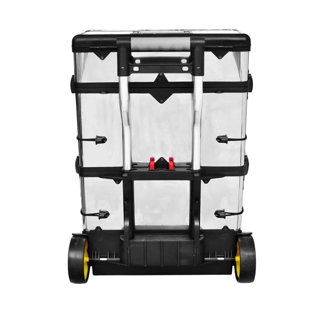 vidaXL 22.2 Stainless Steel Rolling Tool Boxes and Organizers with 2 Wheels Multicolor