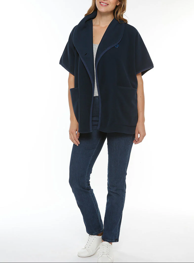 Cape femme bleu marine fabriquée en France