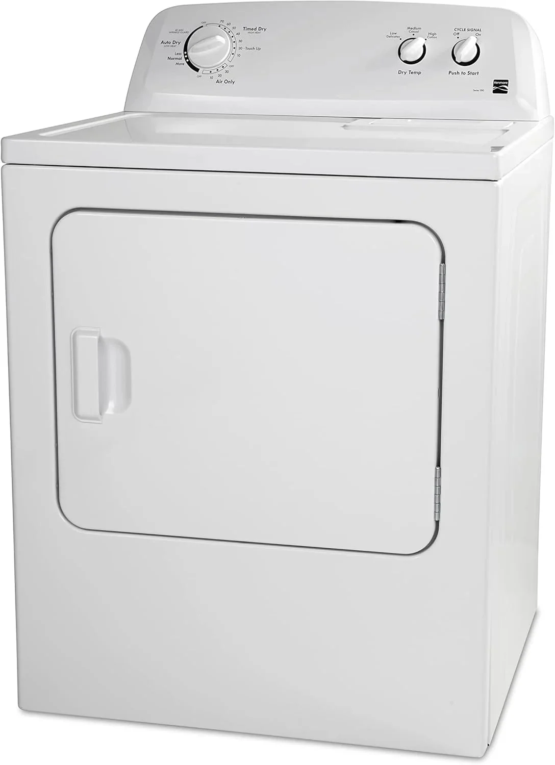 29′′ Front Load Electric Dryer with Wrinkle Guard and 7.0 Cubic Ft. Total Capacity, White