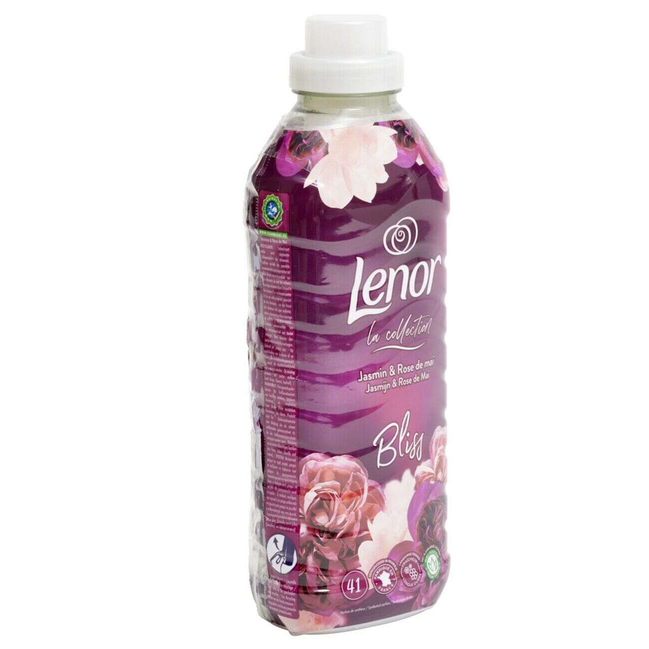 Adoucissant Lenor concentré liquide jasmin et rose de mai 41 lavages