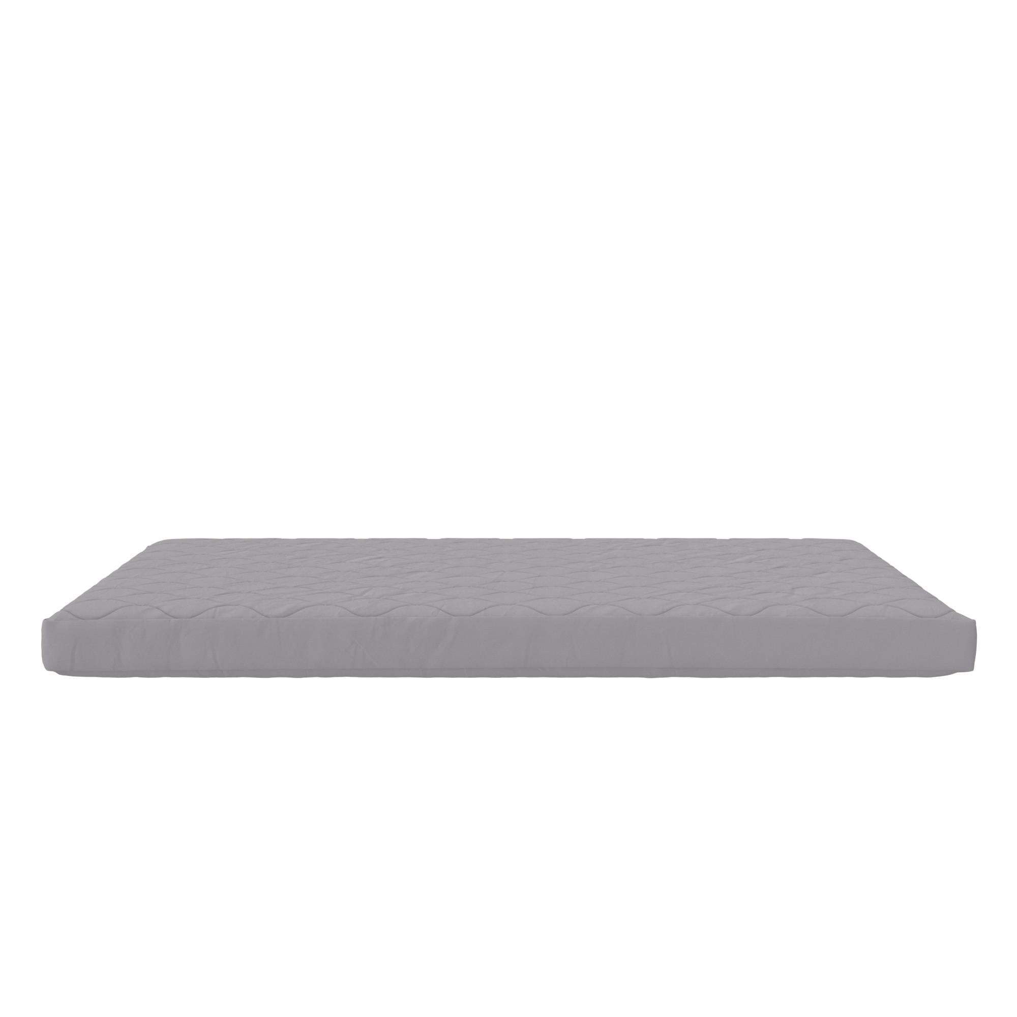 Value 6 Inch Thermobonded Polyester Filled Quilted Top Bunk Bed Mattress. Twin. Gray