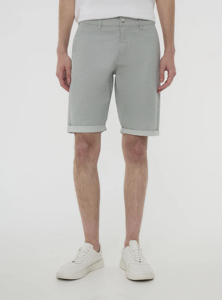 Terranova Pantaloncini con microfantasia geometrica