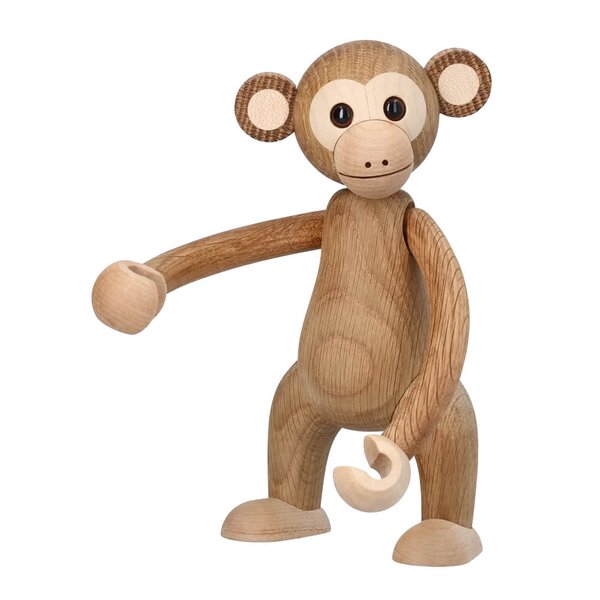 Funky Monkey trefigur 21 cm eik
