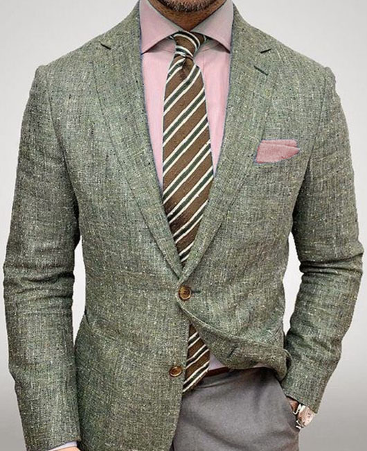 Blazer d'affaires à motif texturé, simple boutonnage et revers cranté