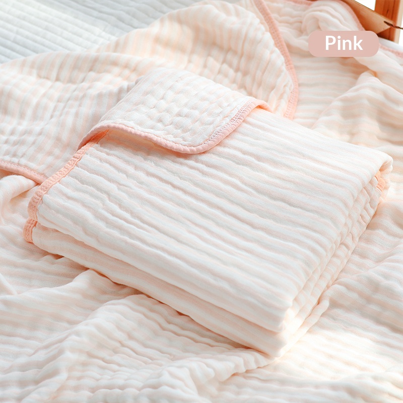 Premium High Density 6-Layered Muslin Baby Quilt Extra Large Bamboo Cotton Antibacterial Geometric Pattern Sleeping Blanket Soft