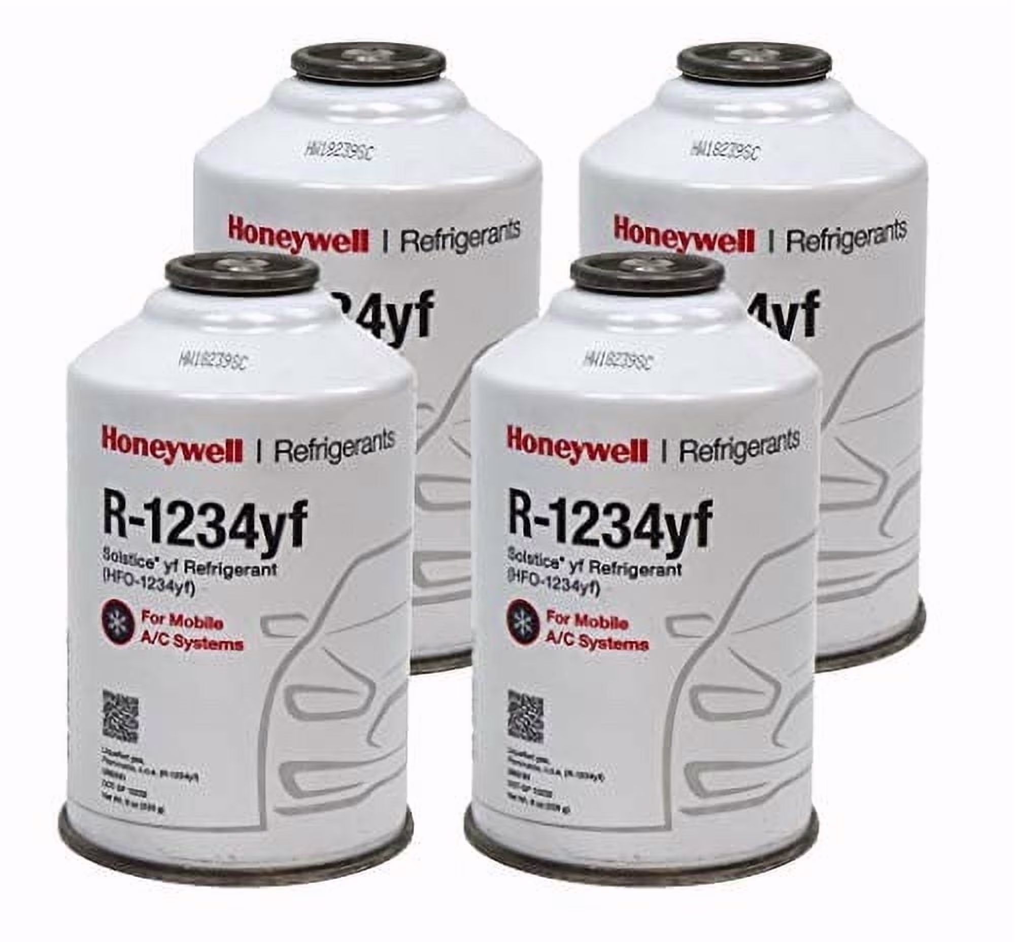 Honeywell R1234YF HFO-1234yf Low Global Warming Potential 8 oz Automotive Refrigerant (4 Pack)