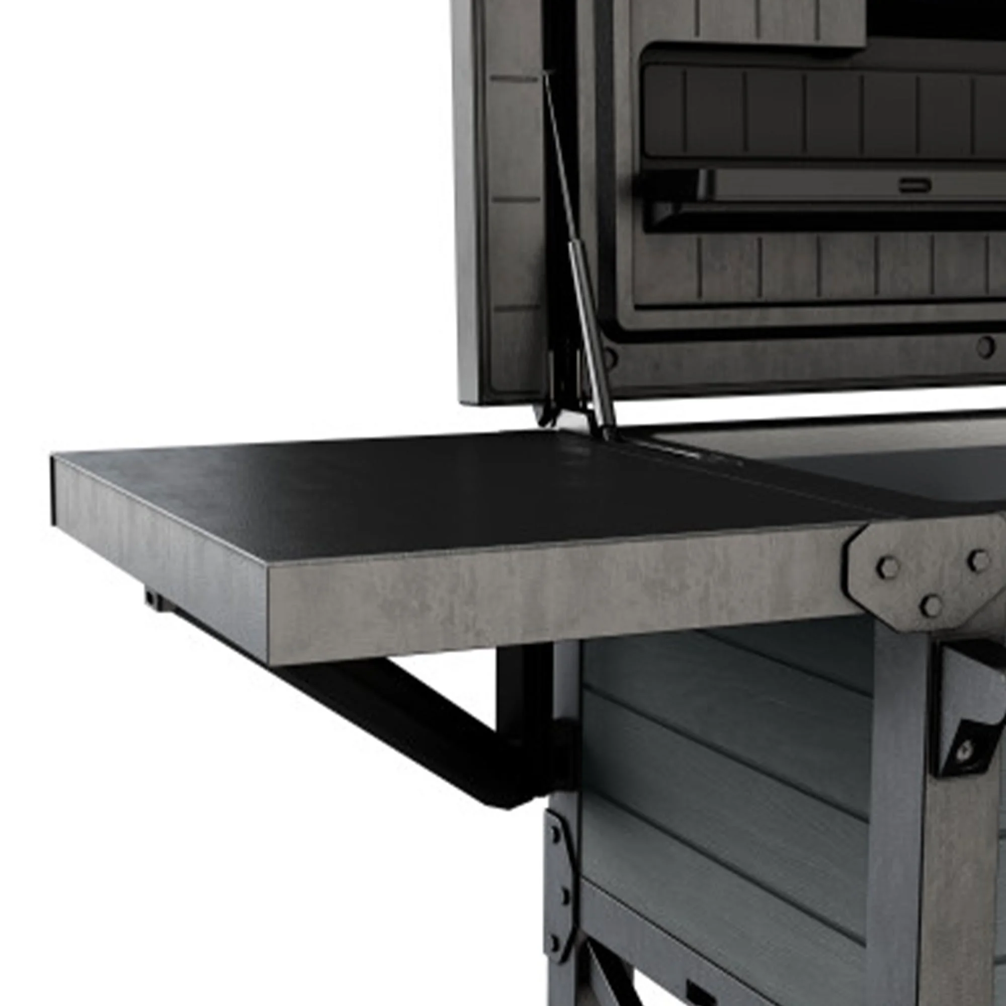 Outdoor Patio Cooler Ice Chest Insulated Beverage Bar Cart, Gray Image 8