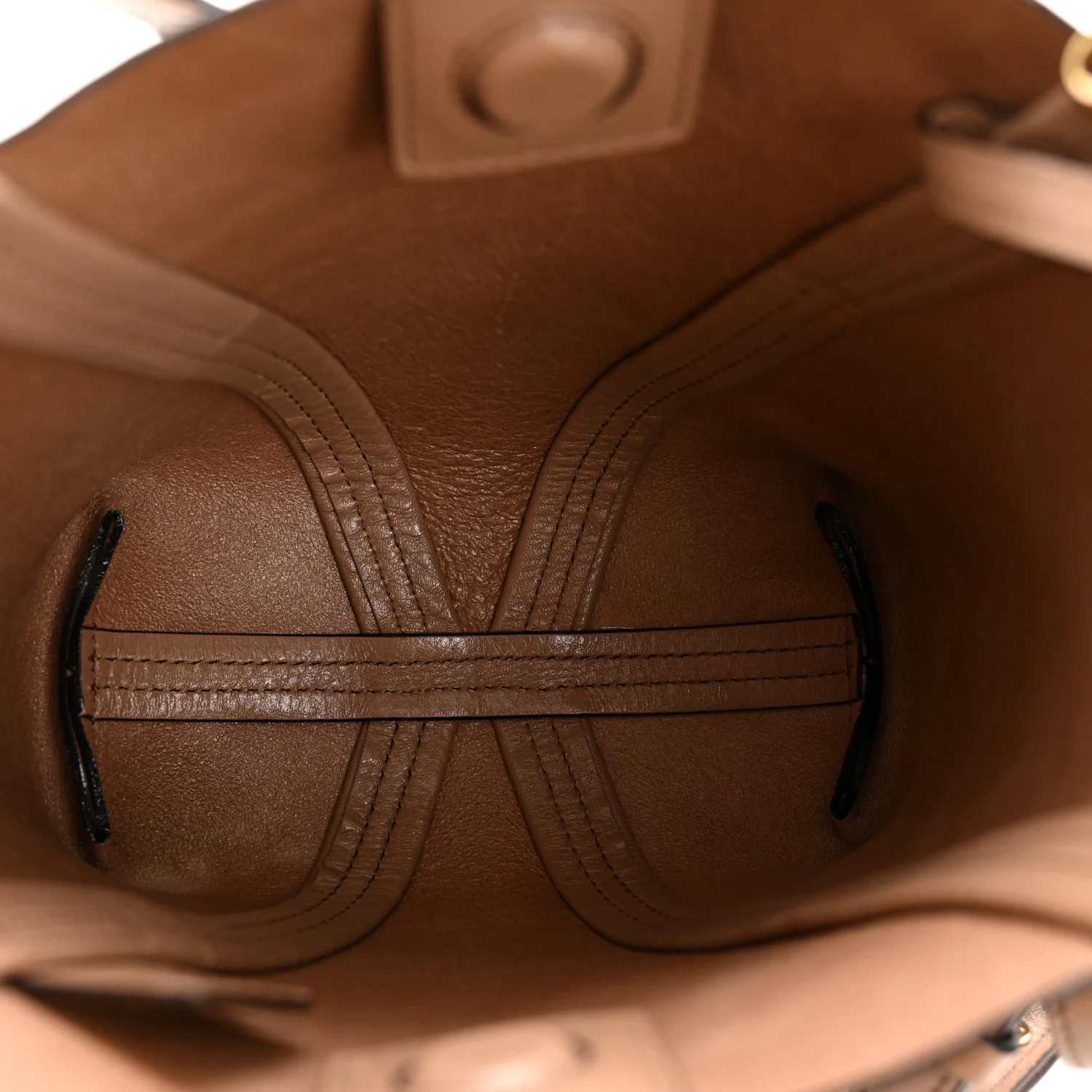 Grained Calfskin Small Spin Tote Woodrose