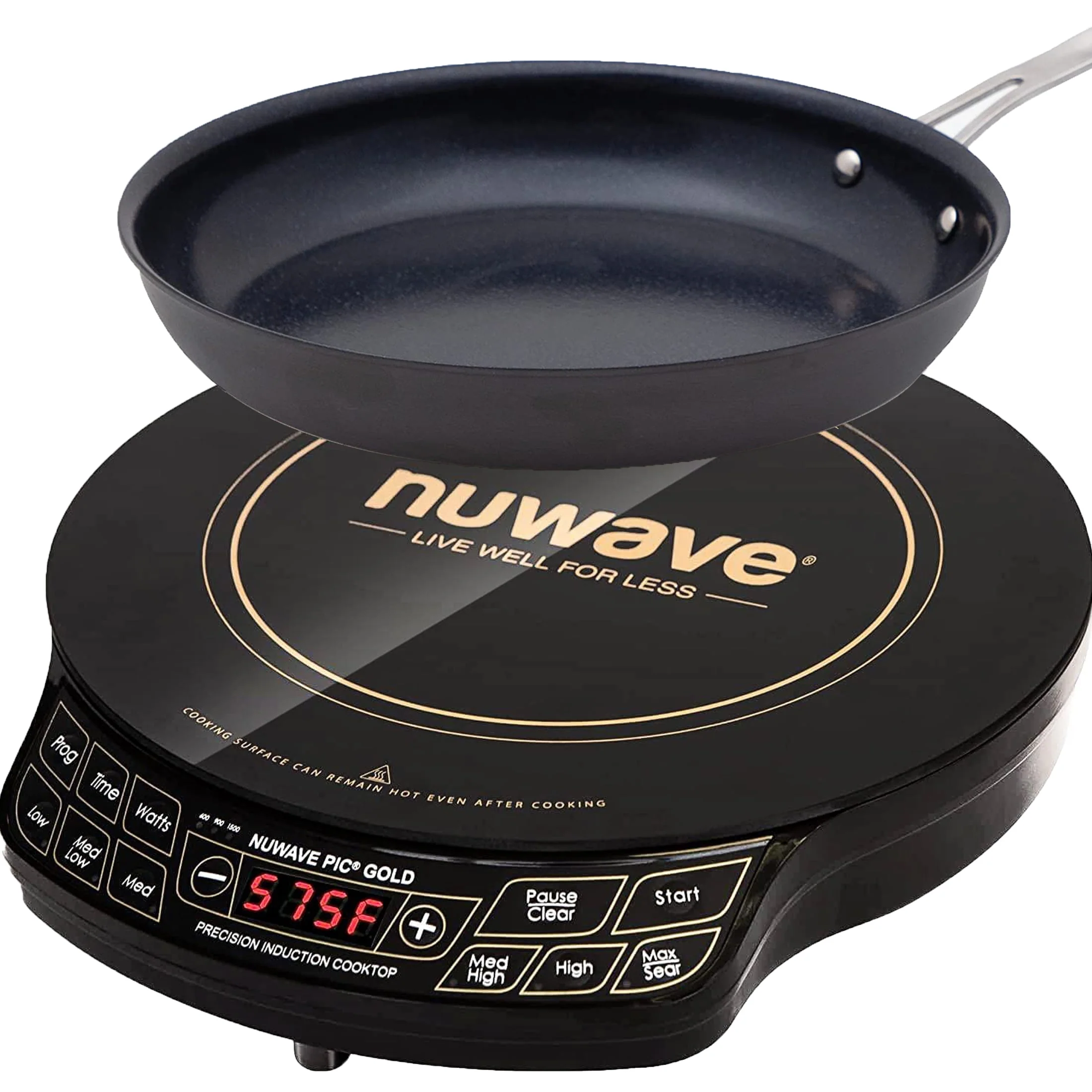PIC Gold Precision Induction Cooktop with 10 5 inch Pan with 600, 900 or 1500 Watts, Stoves