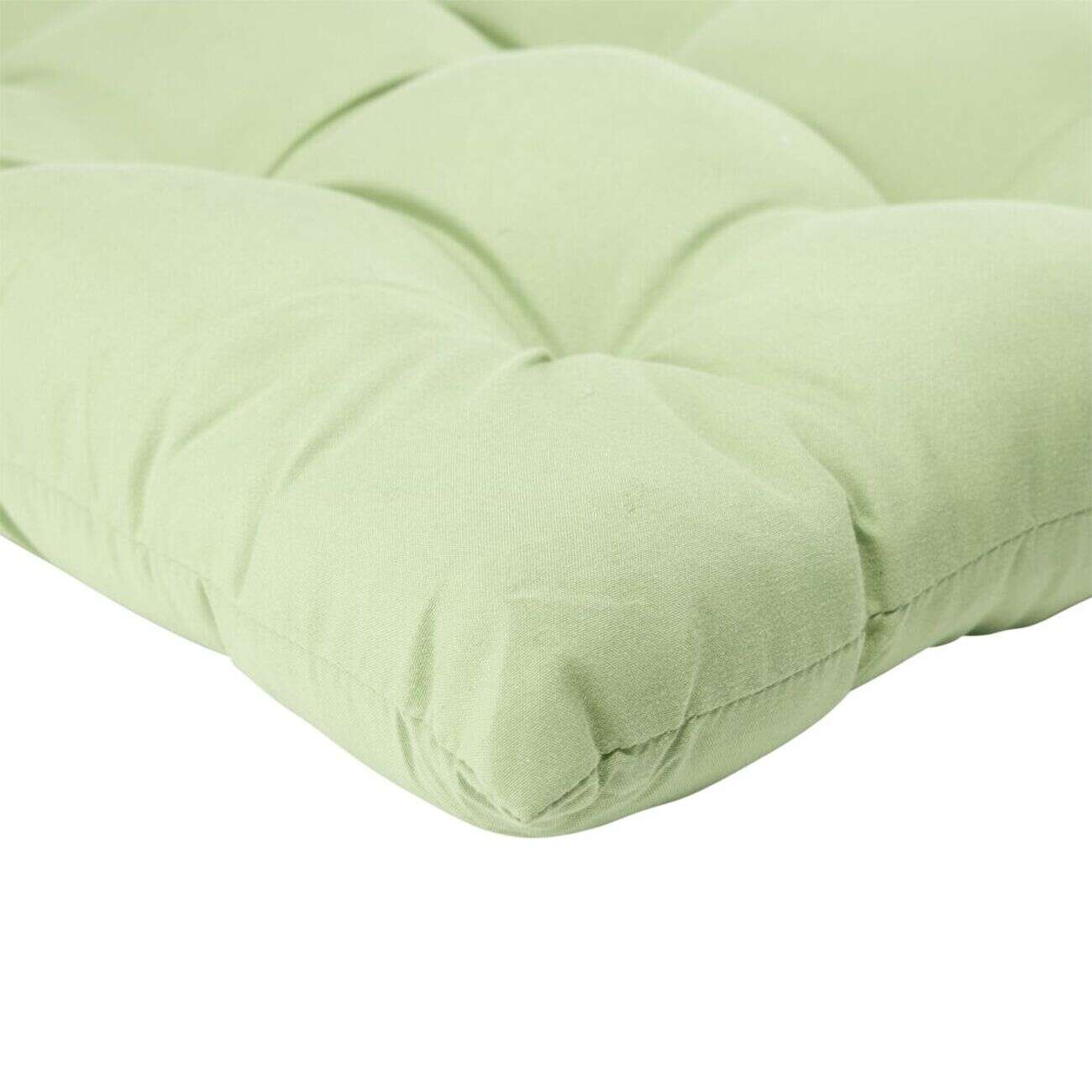 Galette de chaise carrée unie verte 38x38cm