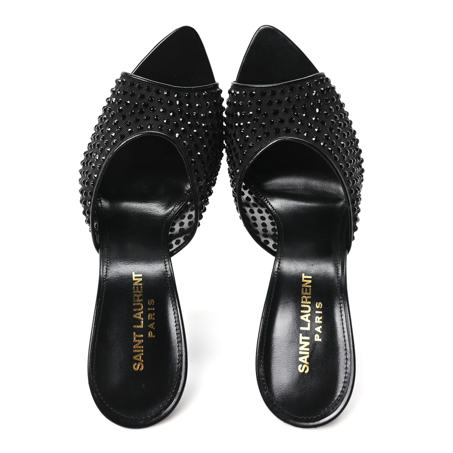 Tulle Strass Gippy 110 Mule Sandals 38 Black