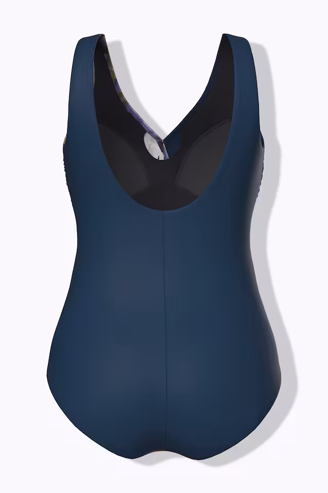Painted Flower Wrap Look Swimsuit