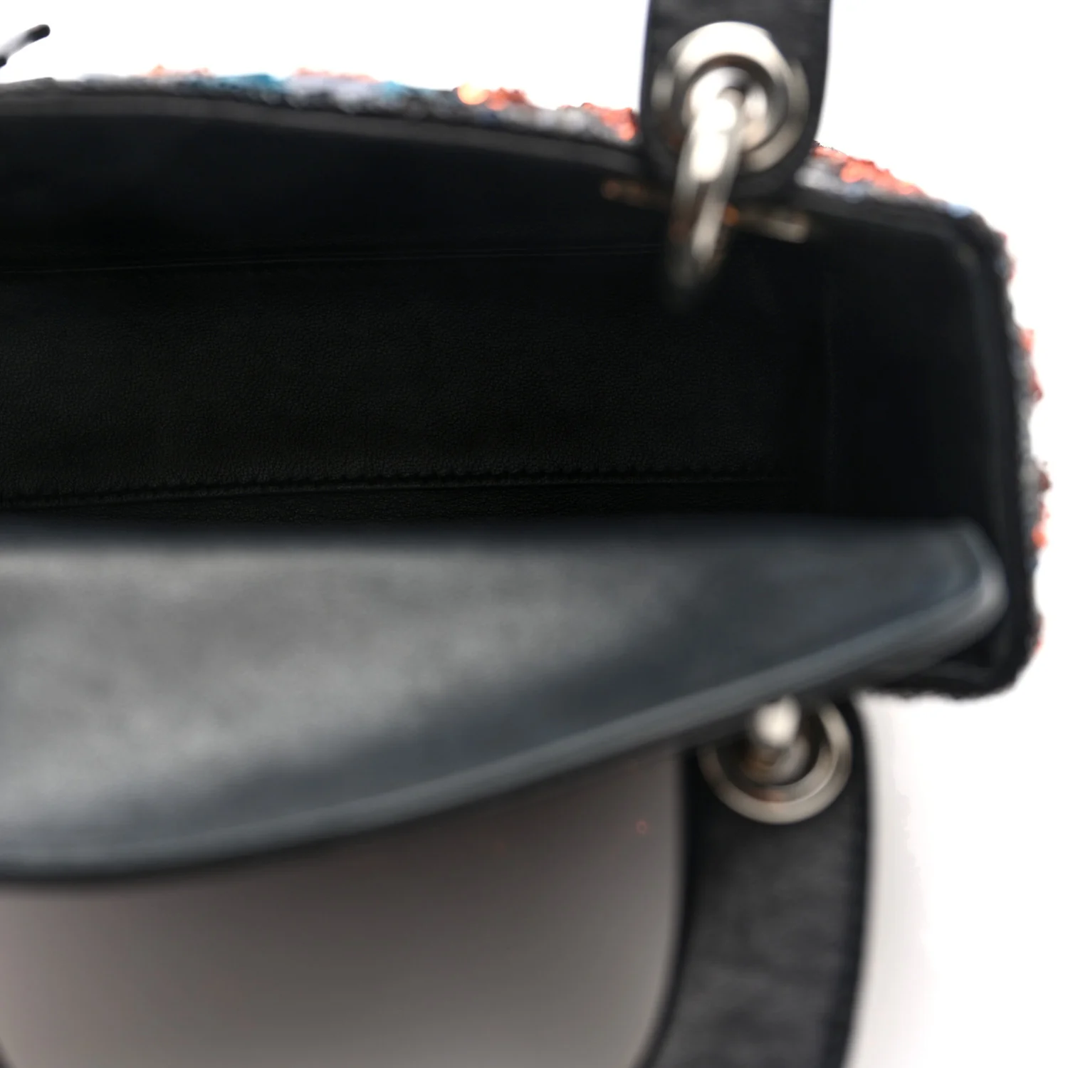 Sequin Lambskin Esprit Tokyo Mini Lady Dior Blue Multicolor