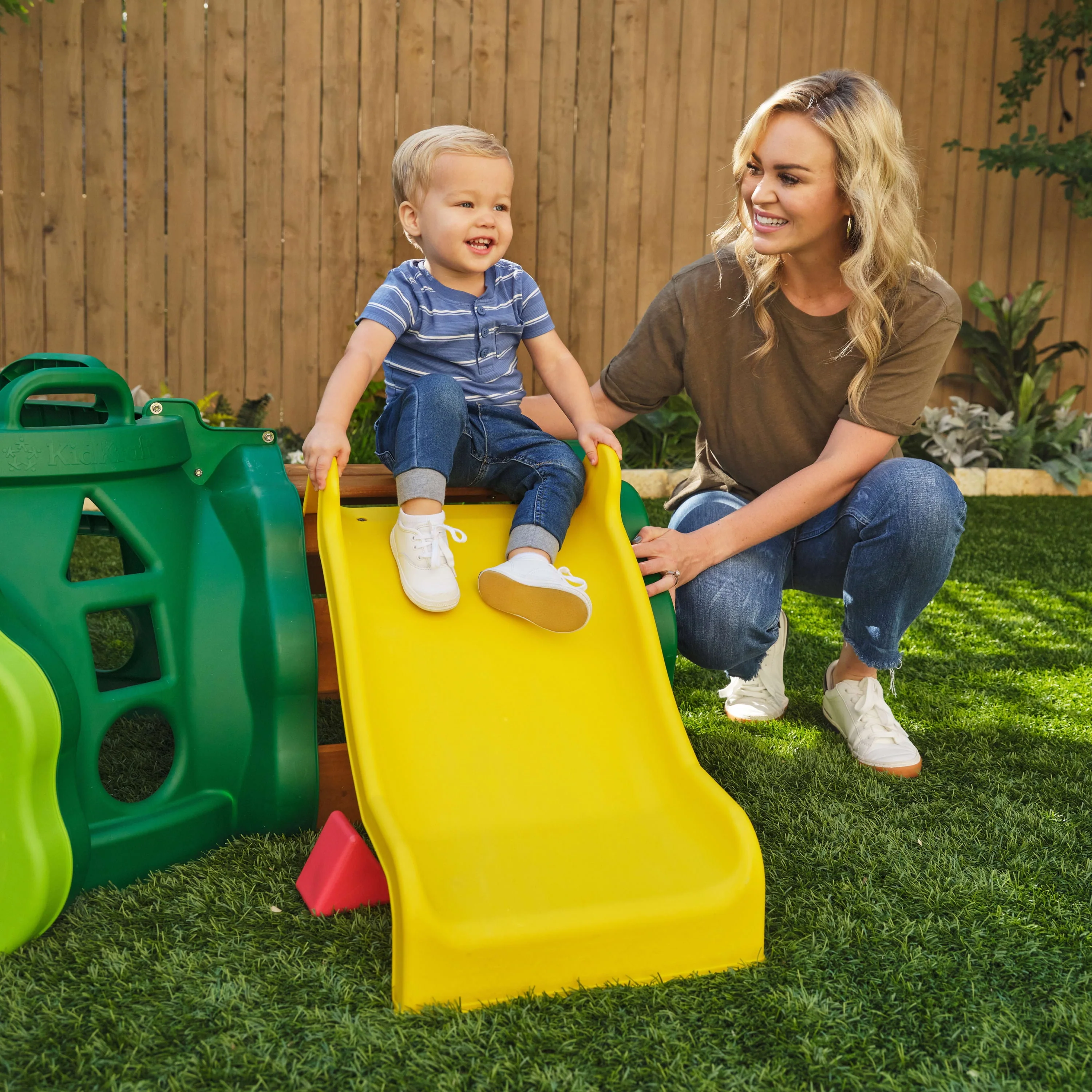 KidKraft Hideout Hollow Toddler Climber with Slide and Peek a Book Flap Image 3