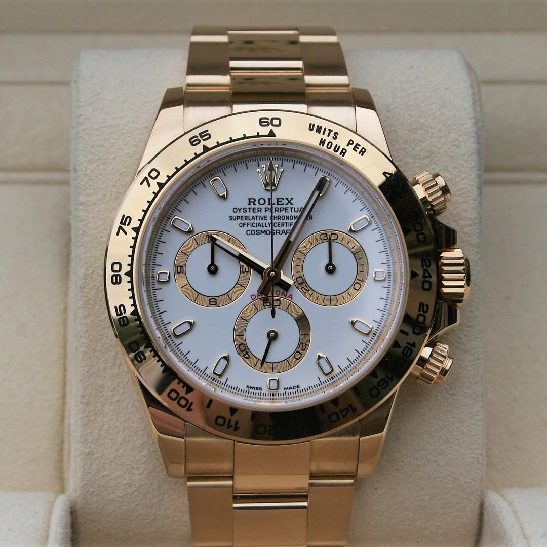 [Super Clone]Rolex Daytona Yellow Gold / White / Oyster m126508-0001
