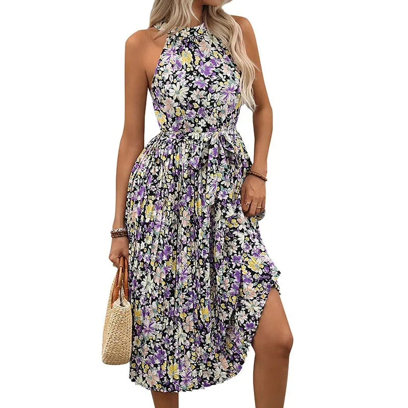 Sophie Paris | Robe dos nu sans manches imprimée