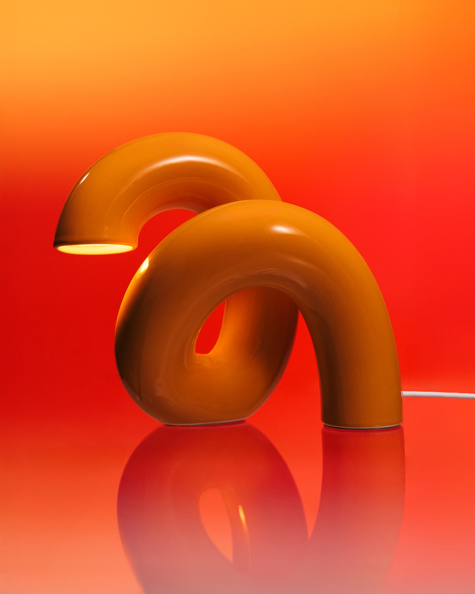 MAM X JU SCHNEE - CERAMIC LAMP ORANGE