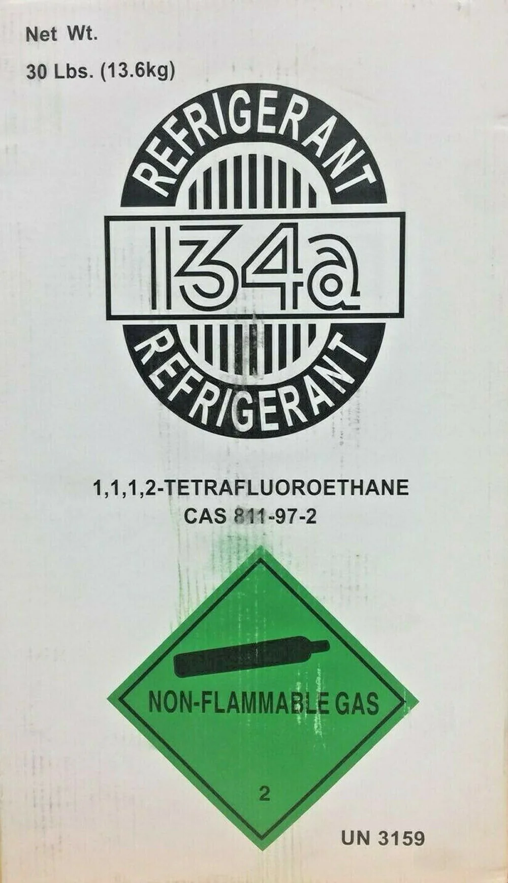 R134A, 134a - 30 lb Cylinder 1, 1, 1, 2 - Tetrafluoroethane AUTOMOTIVE