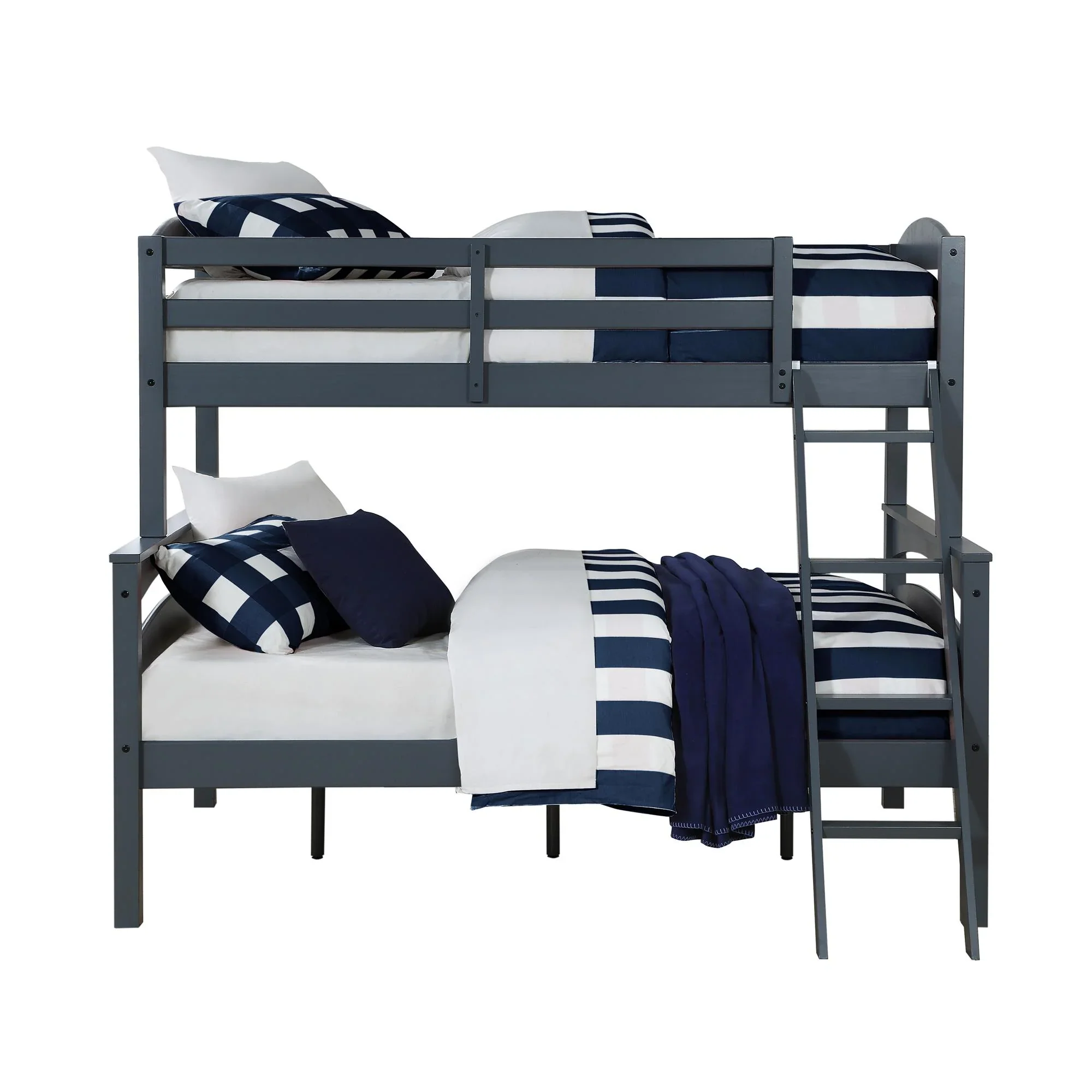 Better Homes & Gardens Leighton Kids' Convertible Twin-Over-Full Bunk Bed, Gray