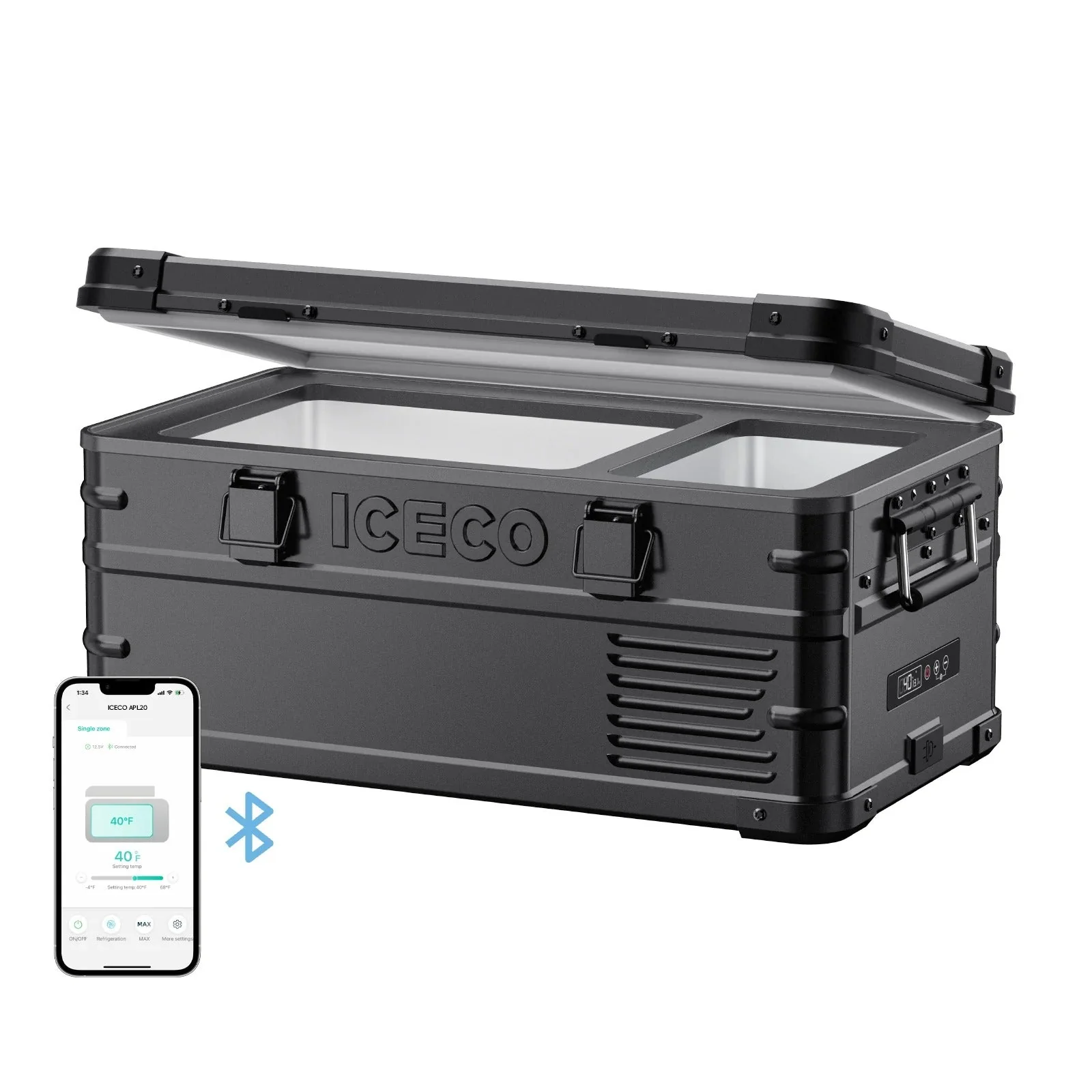APL20 Light Duty Aluminum Black Freezer Single Zone | ICECO | 20 LT