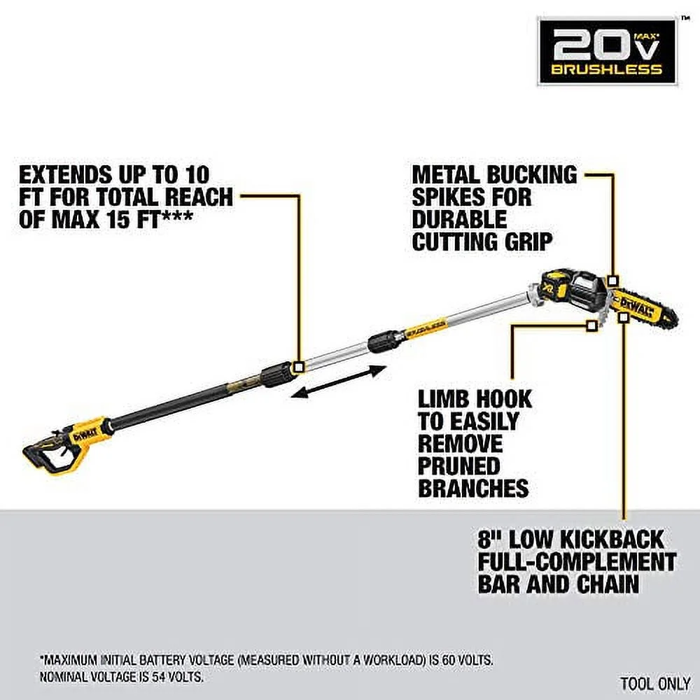 DeWalt 20V MAX XR Brushless Cordless Pole Saw (Bare Tool)