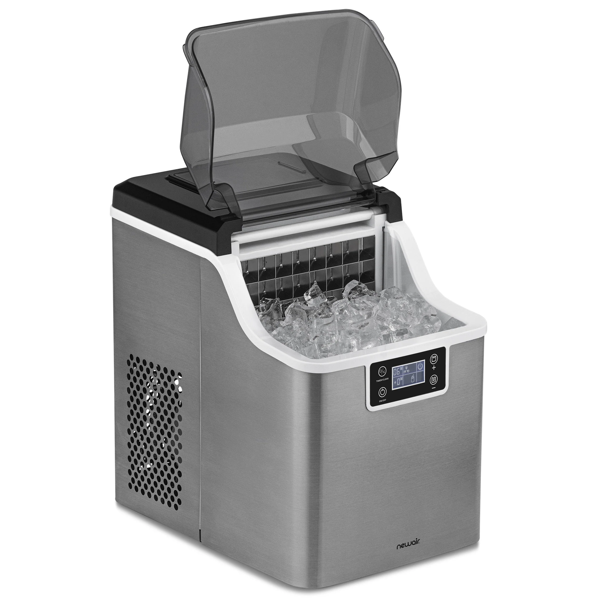 Newair Countertop Ice Maker. Clear Ice, 45 lbs/day - Stainless Steel