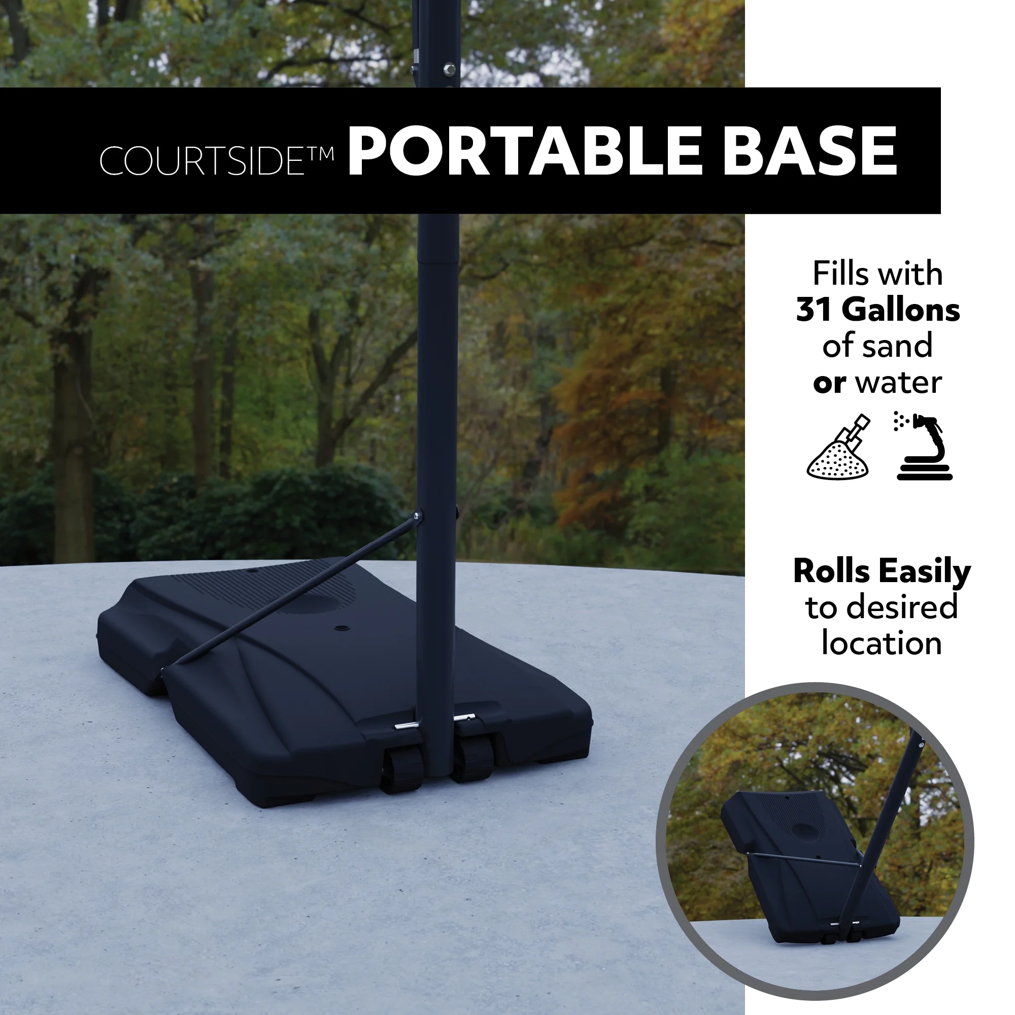 48-Inch Shatterproof Portable Basketball Hoop with Strong Arm Adjustment Slam-It Rim �C Model 90585-Outdoor Play - Image 6