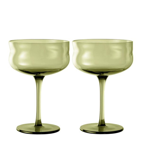 Swirl Coupe-cocktail glass 26 cl 2 stk Moss