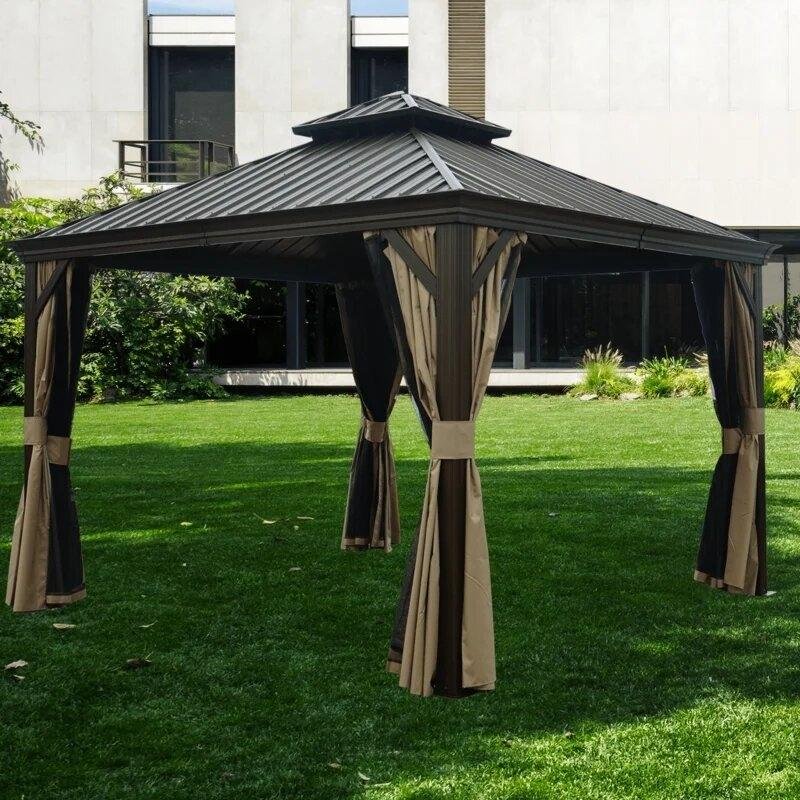 Gazebo de patio en aluminium Alexander 12 pi L x 12 pi P