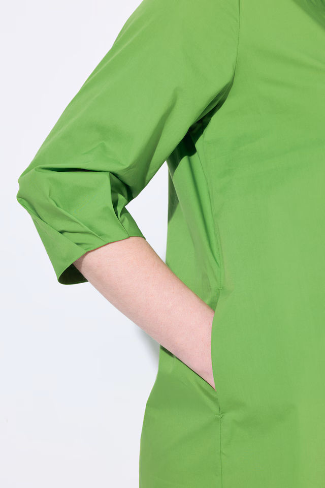 Paper Touch 3/4 Sleeve Collared Dress