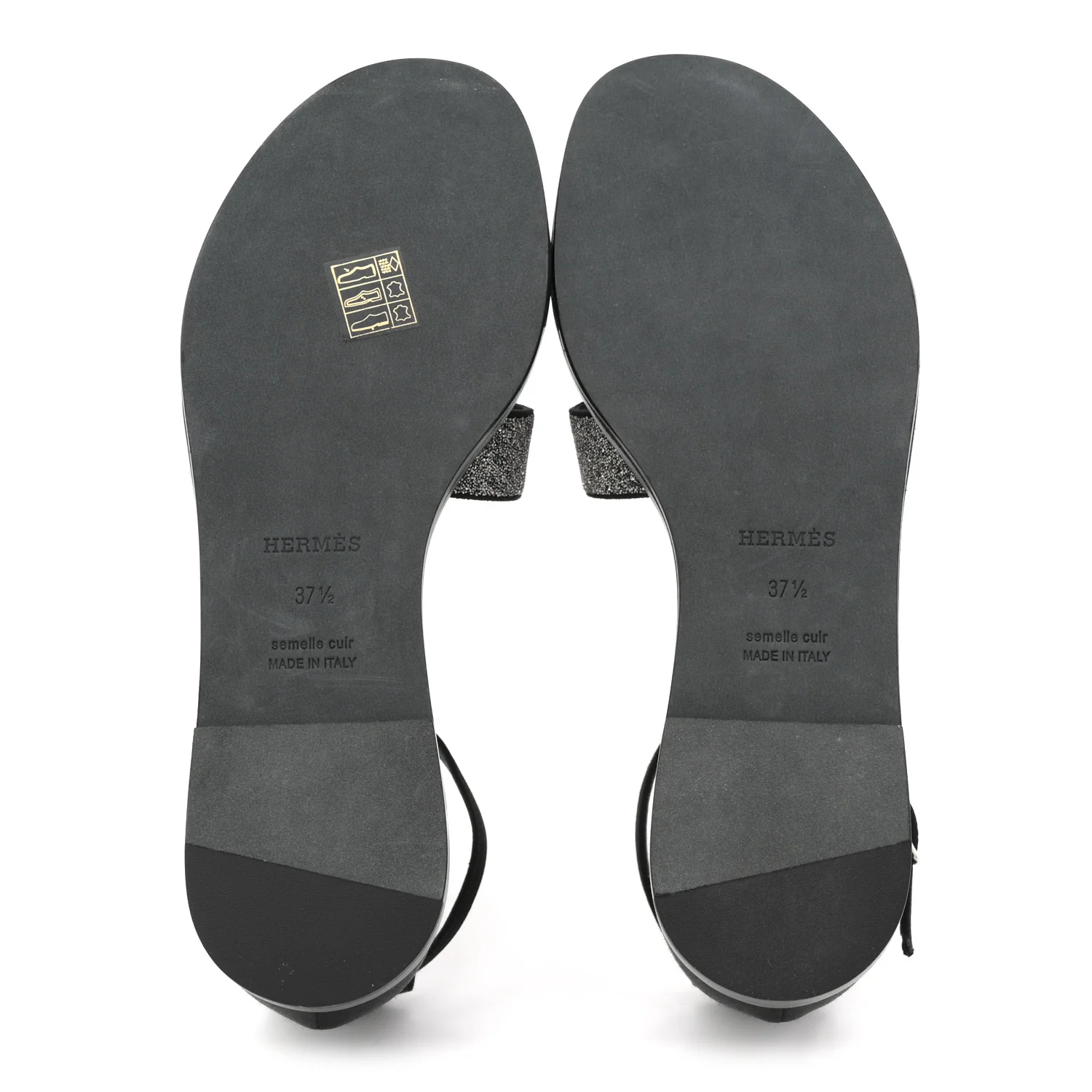 Satin Crystal Santorini Sandals 37.5 Black