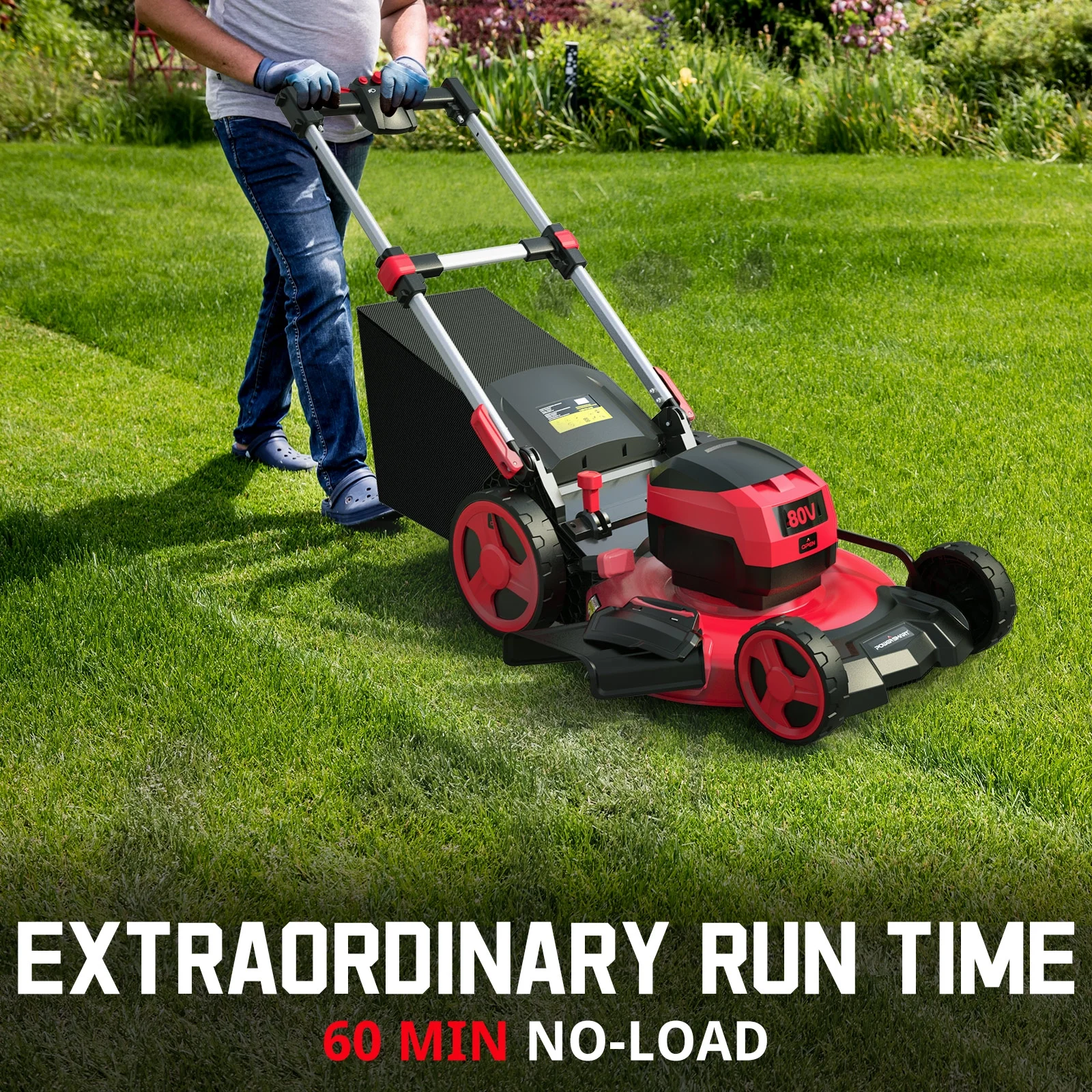 80V 22-inch Self-Propelled Cordless Lawn Mower with 6.0Ah Battery and Charger - Image 5