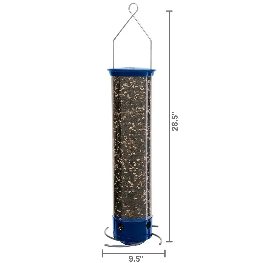 Whipper Squirrel Proof Tube Bird Feeder Blue 5 lb capacity Image 4