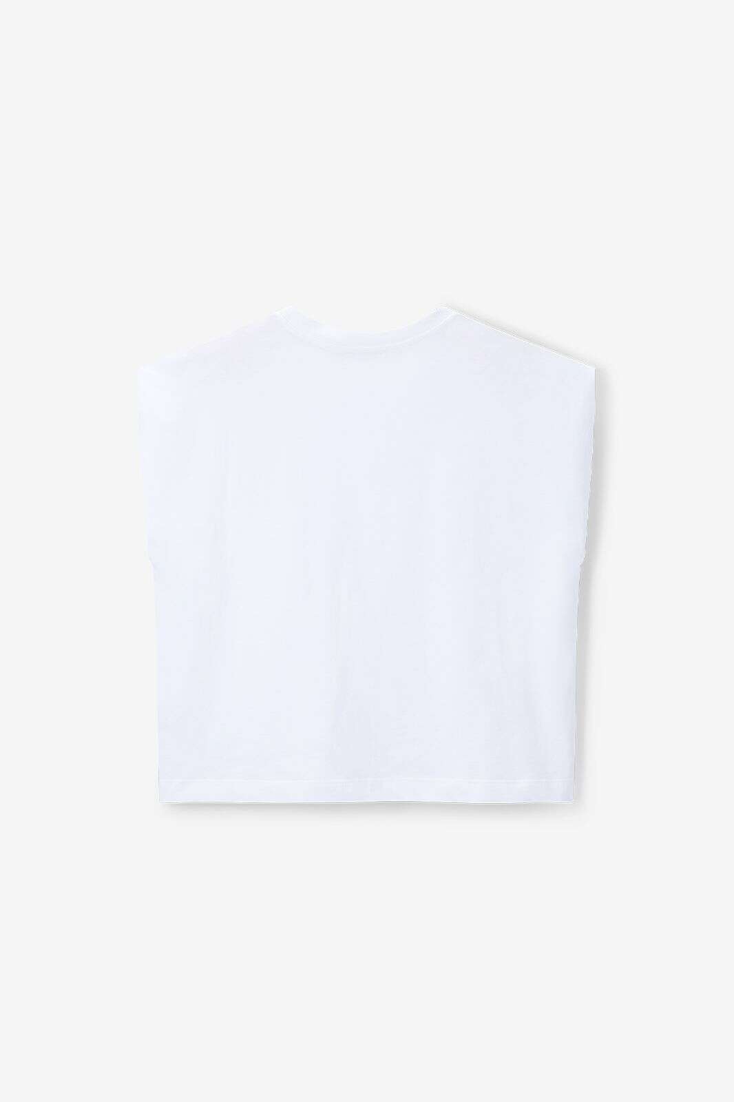 Wit mouwloos T-shirt