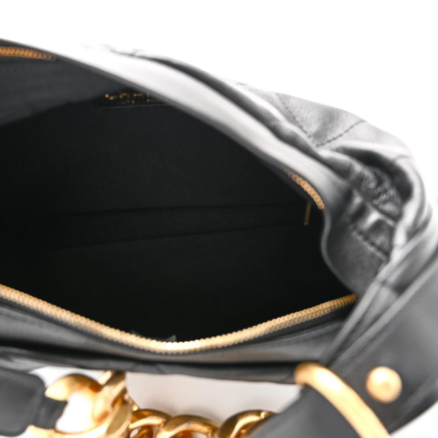 Calfskin Quilted Daily Hobo Black