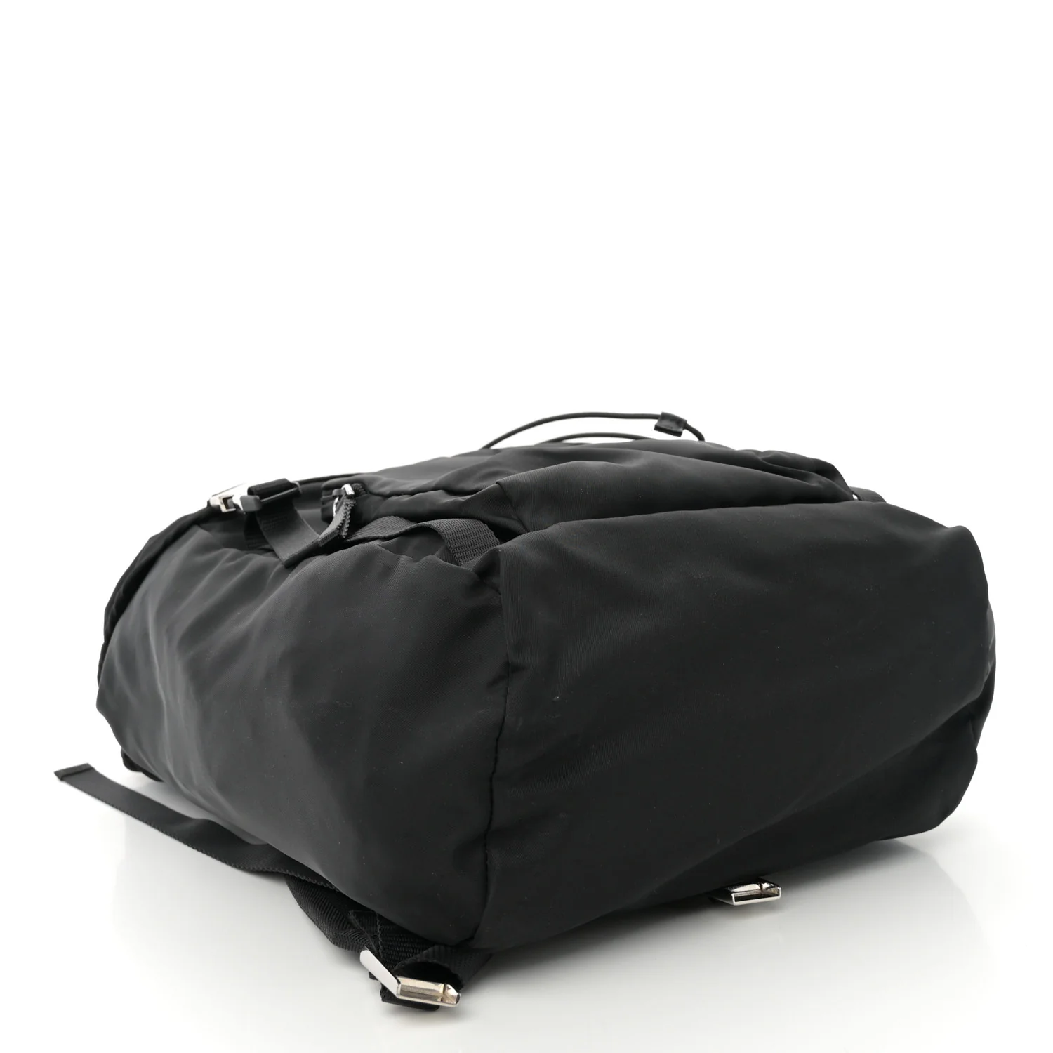 Tessuto Nylon Montagna Double Buckle Backpack Black