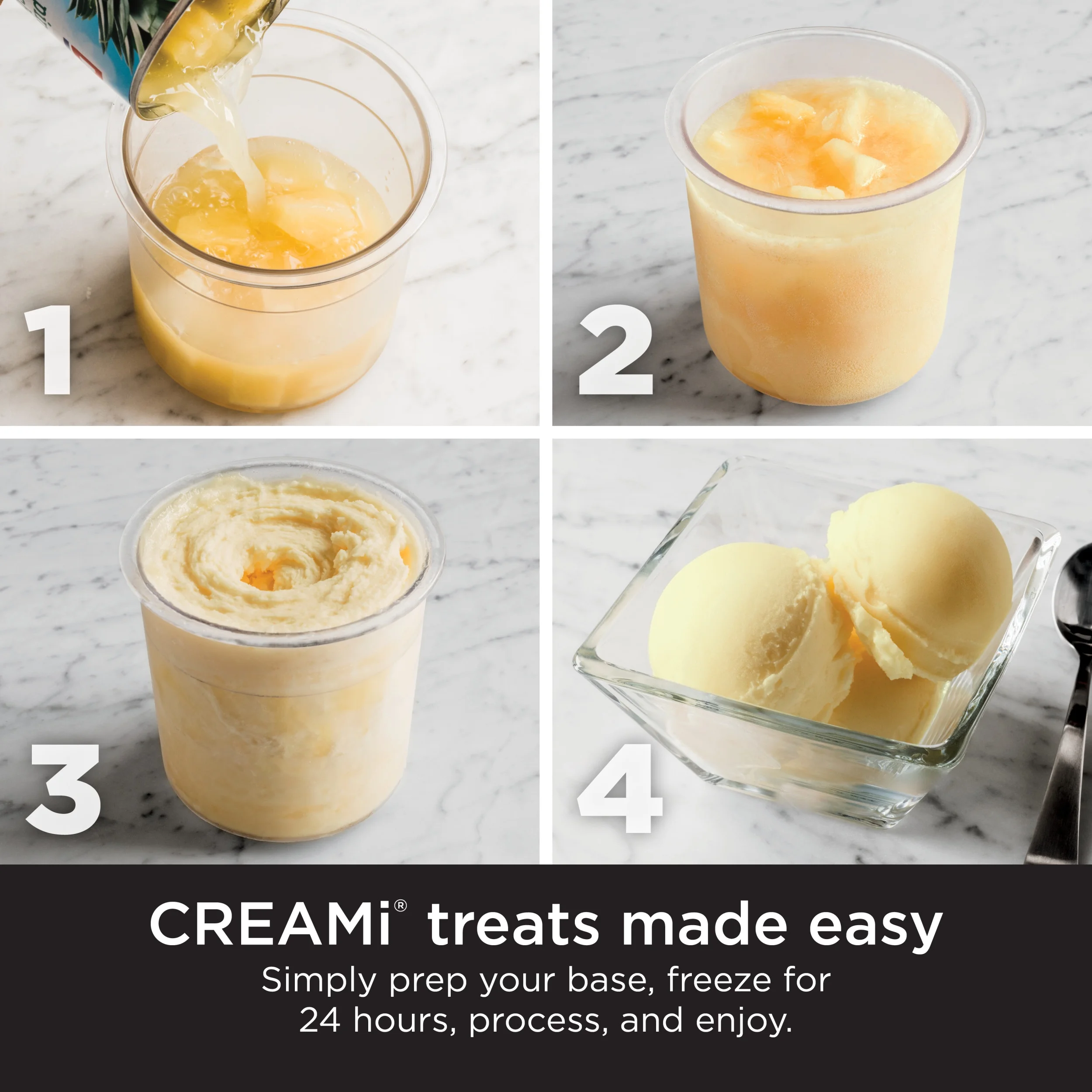 CREAMi Ice Cream Maker, for Gelato, Mix-ins, Milkshakes, Sorbet, Smoothie Bowls More, 5 One-Touch Programs, with (2) 16 oz Pint Containers Lids, Perfect for Kids, White, NC300WH(5 in 1/White) - Image 8