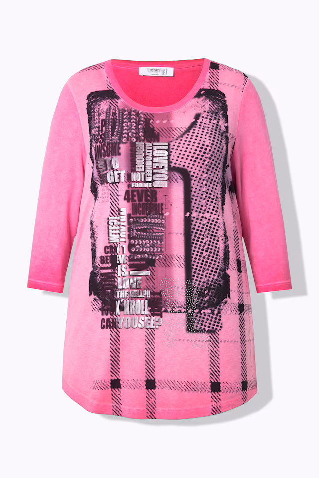 3/4-sleeve comfort fit XL print T-shirt