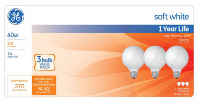 GE Light Bulbs, Soft White, 40 Watts, Value Pack - 3 bulbs